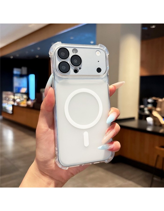 iPhone 18 Pro Max / 17 Pro Max Magnetic TPU Case with Detachable Camera Cover - Transparent iPhone 18 Pro Max / 17 Pro Max Magnetic TPU Case with Detachable Camera Cover - Transparent