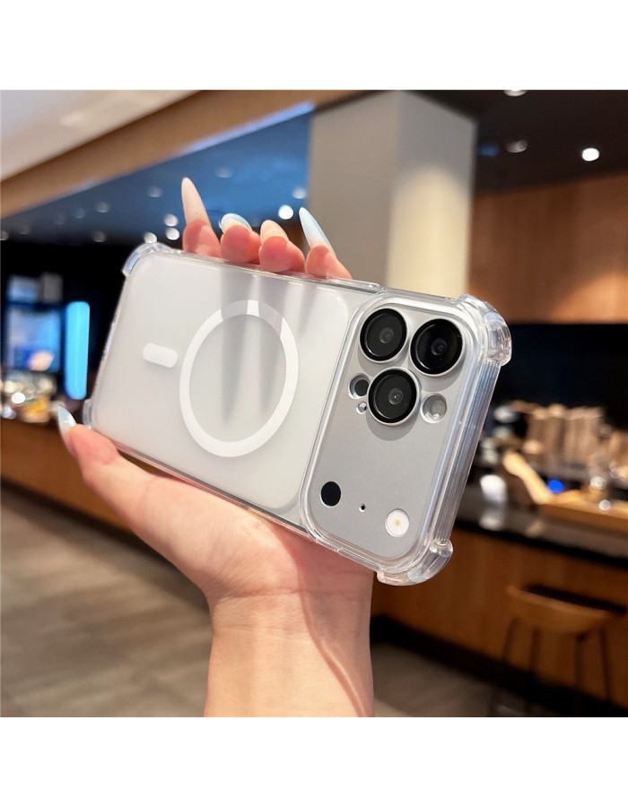 iPhone 18 Pro Max / 17 Pro Max Magnetic TPU Case with Detachable Camera Cover - Transparent iPhone 18 Pro Max / 17 Pro Max Magnetic TPU Case with Detachable Camera Cover - Transparent