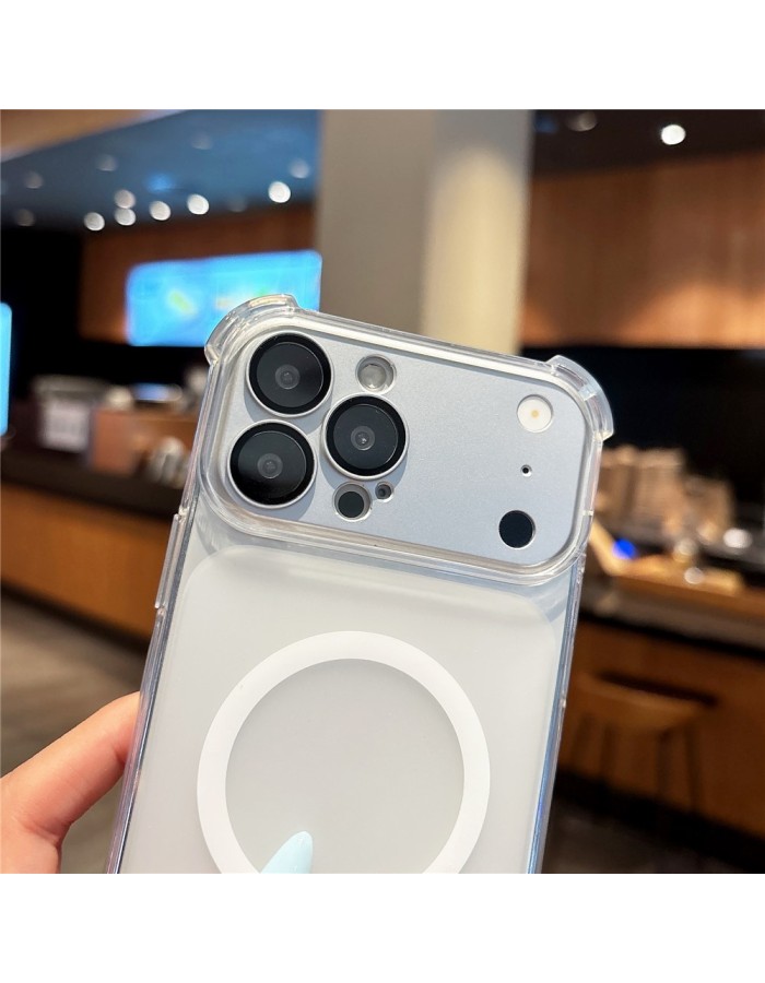 iPhone 18 Pro Max / 17 Pro Max Magnetic TPU Case with Detachable Camera Cover - Transparent iPhone 18 Pro Max / 17 Pro Max Magnetic TPU Case with Detachable Camera Cover - Transparent
