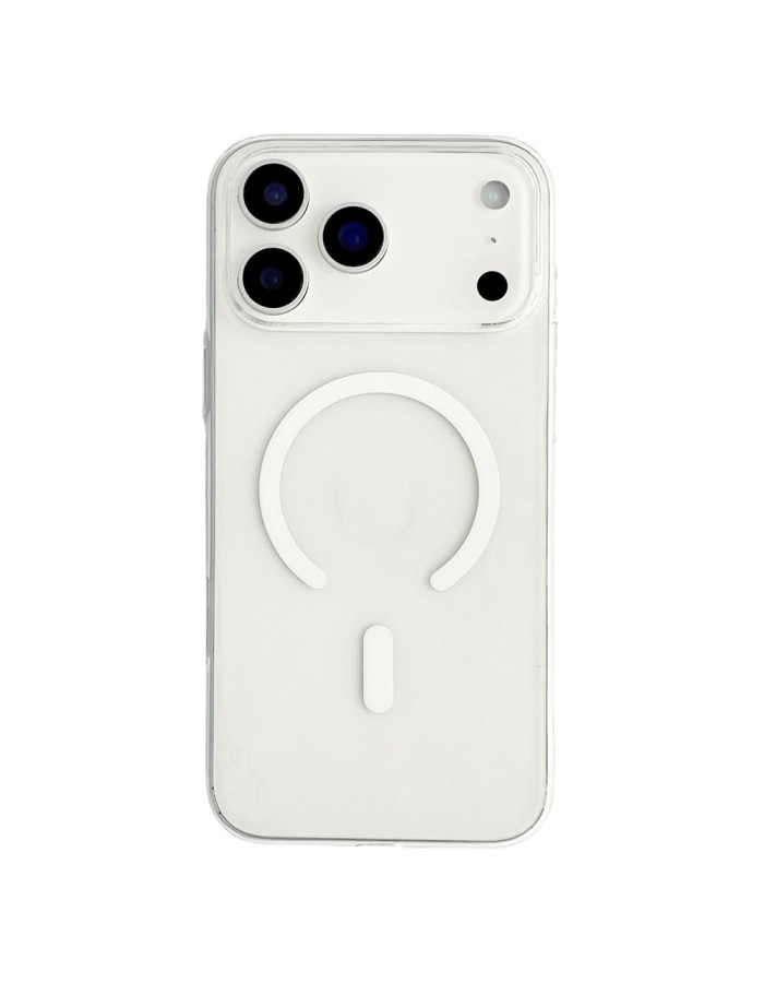 MagSafe Compatible iPhone 18 Pro / 17 Pro PC Case - Transparent White