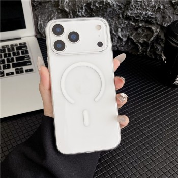 MagSafe Compatible iPhone 18 Pro / 17 Pro PC Case - Transparent White