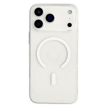 MagSafe Compatible iPhone 18 Pro Max / 17 Pro Max PC Case - Transparent White