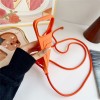 Silicone case with card slot and strap iPhone 18 Pro Max / 17 Pro Max - orange