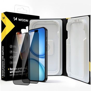 Wozinsky EasyFit Privacy Glass privacy tempered glass for iPhone 17 / 16 Pro - 2 pcs.