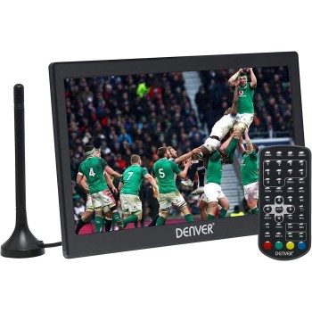 Denver AV LED TV 10” with DVB-T2, USB, HDMI input Rechargeable Battery & 12V LED-1033