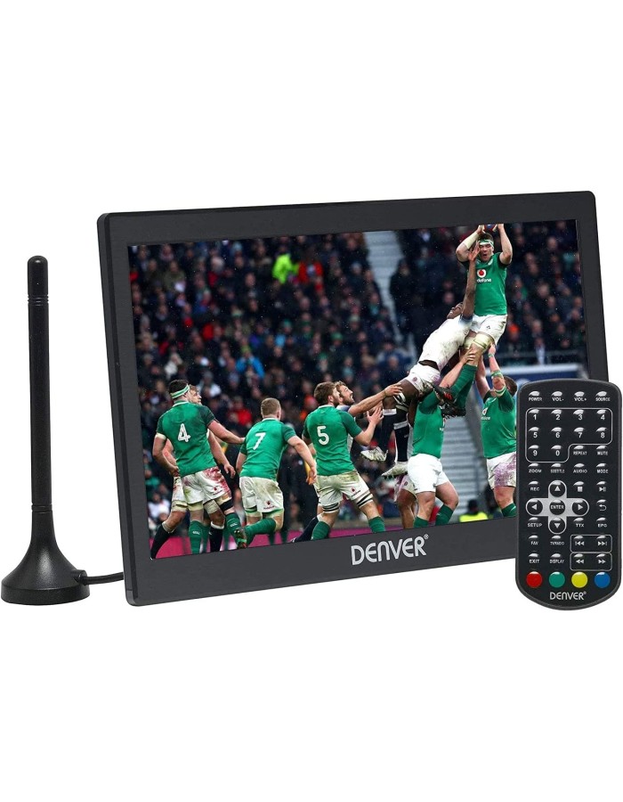 Denver AV LED TV 10” with DVB-T2, USB, HDMI input Rechargeable Battery & 12V LED-1033 Denver AV LED TV 10” with DVB-T2, USB, HDMI input Rechargeable Battery & 12V LED-1033