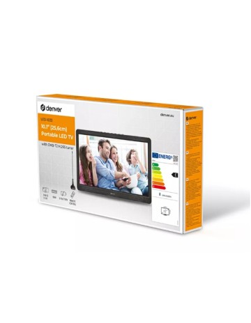 Denver AV LED TV 10” with DVB-T2, USB, HDMI input Rechargeable Battery & 12V LED-1033 Denver AV LED TV 10” with DVB-T2, USB, HDMI input Rechargeable Battery & 12V LED-1033