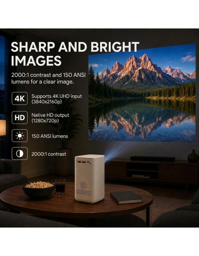 Denver AV Projector HD Native 150ANSI Portable 2 Hrs Runtime PR-4700 Denver AV Projector HD Native 150ANSI Portable 2 Hrs Runtime PR-4700