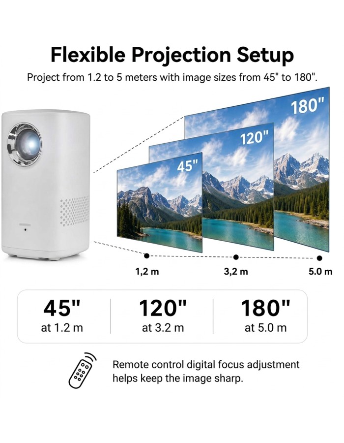 Denver AV Projector HD Native 150ANSI Portable 2 Hrs Runtime PR-4700 Denver AV Projector HD Native 150ANSI Portable 2 Hrs Runtime PR-4700