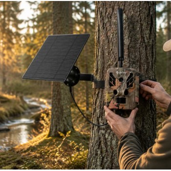 Denver SECURITY Camera 4G 4K with Solar Panel for Wildlife WSL-8050