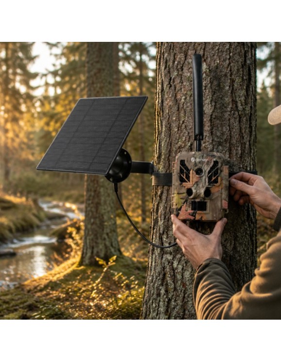 Denver SECURITY Camera 4G 4K with Solar Panel for Wildlife WSL-8050