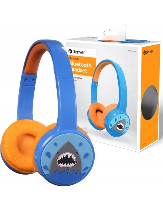 Denver KIDS Audio Wireless Bluetooth Headset BTH-107BU Blue (Shark)