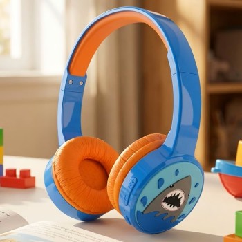 Denver KIDS Audio Wireless Bluetooth Headset BTH-107BU Blue (Shark)