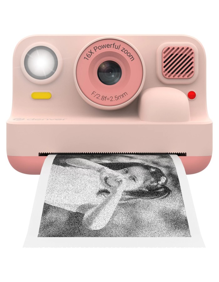 Denver KIDS Photo Digital Instant Camera 48MP Thermal Print & BT Print KPC-1374BTRO Rose