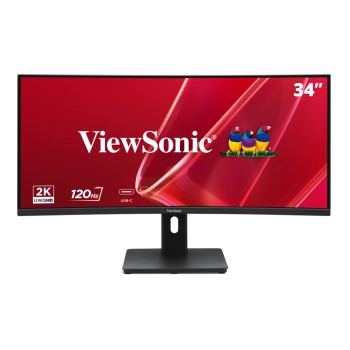Viewsonic Monitor VA 34'' UWQHD IPS Curved UltraWide 120Hz USB-C Hub/PD/Speakers VA3420C-2
