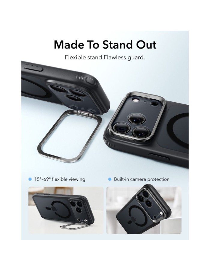 ESR Classic Hybrid Kickstand MagSafe Case for iPhone 18 Pro / 17 Pro - Black
