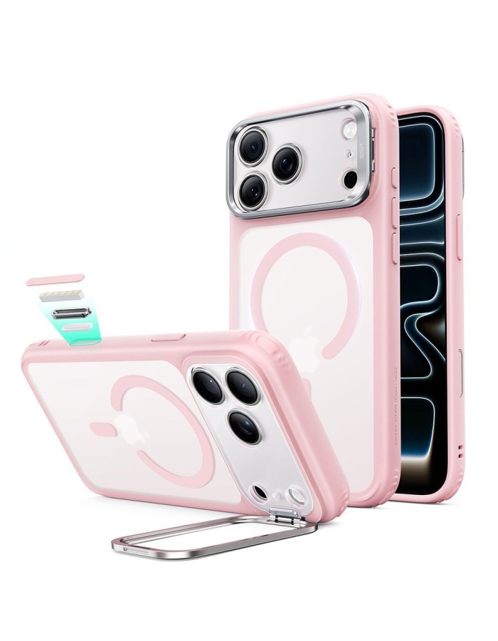 ESR Classic Hybrid Kickstand MagSafe Case for iPhone 18 Pro / 17 Pro - Matte Pink ESR Classic Hybrid Kickstand MagSafe Case for iPhone 18 Pro / 17 Pro - Matte Pink