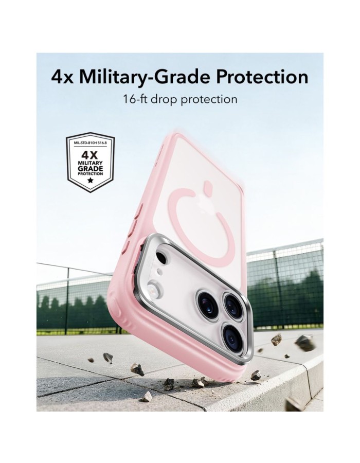 ESR Classic Hybrid Kickstand MagSafe Case for iPhone 18 Pro / 17 Pro - Matte Pink ESR Classic Hybrid Kickstand MagSafe Case for iPhone 18 Pro / 17 Pro - Matte Pink