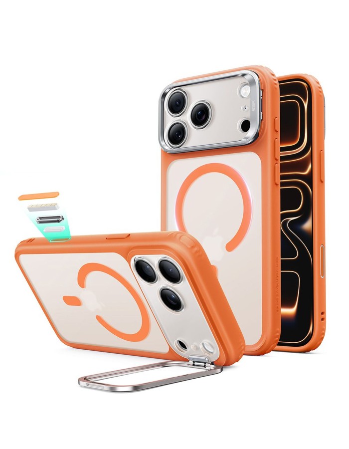 ESR Classic Hybrid Kickstand MagSafe Case for iPhone 18 Pro / 17 Pro - Matte Orange