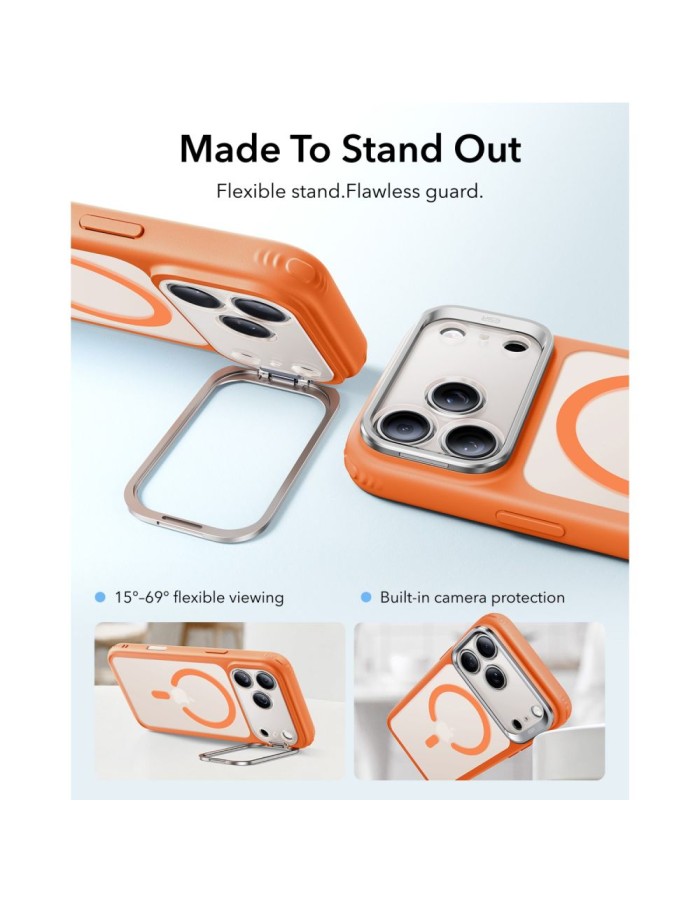 ESR Classic Hybrid Kickstand MagSafe Case for iPhone 18 Pro / 17 Pro - Matte Orange