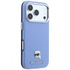 Karl Lagerfeld Grained Karl Head Metal MagSafe Case for iPhone 18 Pro / 17 Pro - Light Blue