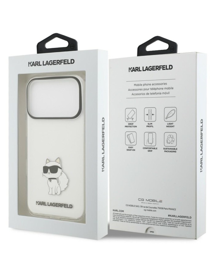 Karl Lagerfeld IML NFT Choupette Case for iPhone 18 Pro / 17 Pro - Transparent