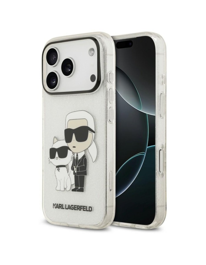 Karl Lagerfeld IML NFT Glitter Karl&Choupette Case for iPhone 18 Pro / 17 Pro - Transparent Karl Lagerfeld IML NFT Glitter Karl&Choupette Case for iPhone 18 Pro / 17 Pro - Transparent