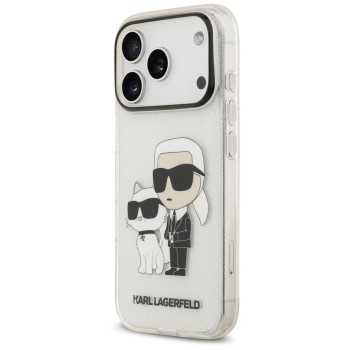 Karl Lagerfeld IML NFT Glitter Karl&amp;amp;Choupette Case for iPhone 18 Pro / 17 Pro - Transparent