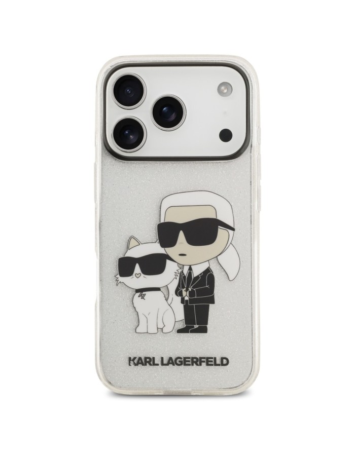 Karl Lagerfeld IML NFT Glitter Karl&Choupette Case for iPhone 18 Pro / 17 Pro - Transparent Karl Lagerfeld IML NFT Glitter Karl&Choupette Case for iPhone 18 Pro / 17 Pro - Transparent