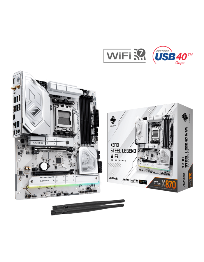 ASRock X870 Steel Legend WiFi Motherboard ATX AM5