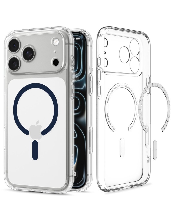 Spigen Ultra Hybrid MagSafe Case for iPhone 18 Pro / 17 Pro - Clear Navy Blue Spigen Ultra Hybrid MagSafe Case for iPhone 18 Pro / 17 Pro - Clear Navy Blue