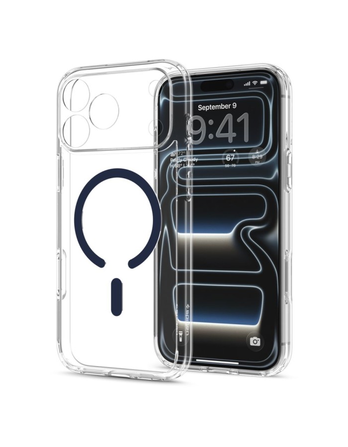 Spigen Ultra Hybrid MagSafe Case for iPhone 18 Pro / 17 Pro - Clear Navy Blue Spigen Ultra Hybrid MagSafe Case for iPhone 18 Pro / 17 Pro - Clear Navy Blue