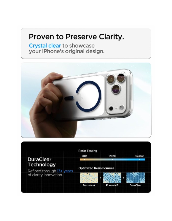 Spigen Ultra Hybrid MagSafe Case for iPhone 18 Pro / 17 Pro - Clear Navy Blue Spigen Ultra Hybrid MagSafe Case for iPhone 18 Pro / 17 Pro - Clear Navy Blue