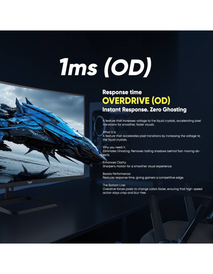 Armaggeddon Gaming Monitor 32'' Curved 2K 180Hz 10Bit True Color 0.5ms PXP 32-PRO.G Black Armaggeddon Gaming Monitor 32'' Curved 2K 180Hz 10Bit True Color 0.5ms PXP 32-PRO.G Black
