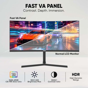 Armaggeddon Gaming Monitor 30'' Curved 2K 200Hz R1800 PXP 30-XD White