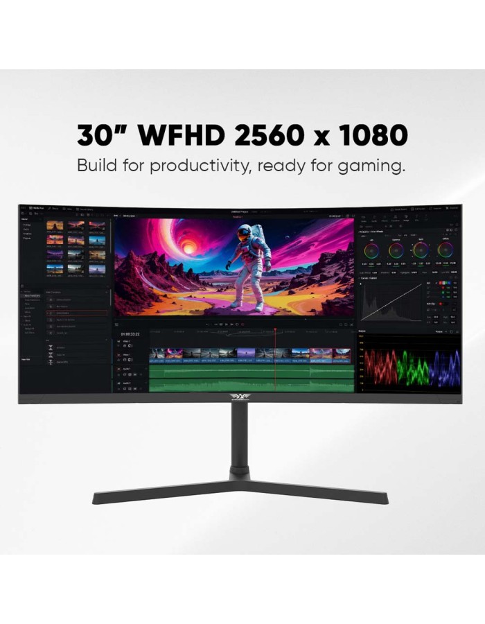 Armaggeddon Gaming Monitor 30'' Curved 2K 200Hz R1800 PXP 30-XD Black Armaggeddon Gaming Monitor 30'' Curved 2K 200Hz R1800 PXP 30-XD Black