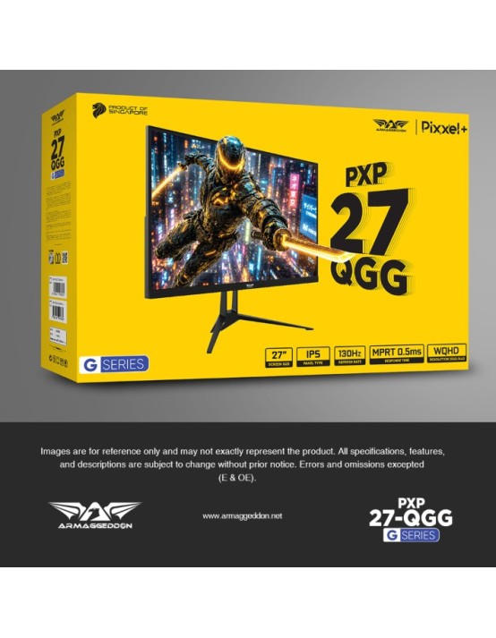 Armaggeddon Gaming Monitor 27'' 2K IPS 130hz 10Bit True Color 2xHDMI DP USB PXP 27-QGG Black Armaggeddon Gaming Monitor 27'' 2K IPS 130hz 10Bit True Color 2xHDMI DP USB PXP 27-QGG Black