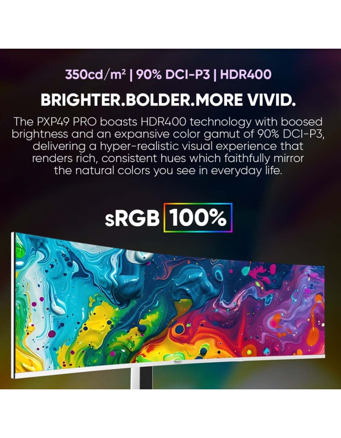Armaggeddon Gaming Monitor 49'' Curved DQHD 5K 165Hz R1500 PIP Height Adjustable PXP 49 Pro Black Armaggeddon Gaming Monitor 49'' Curved DQHD 5K 165Hz R1500 PIP Height Adjustable PXP 49 Pro Black