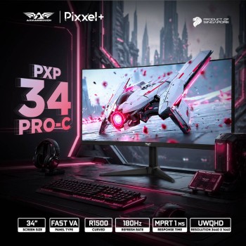 Armaggeddon Gaming Monitor 34'' Curved 3.5K 180Hz 1ms PIP/PBP 1800R PXP 34-Pro-C White