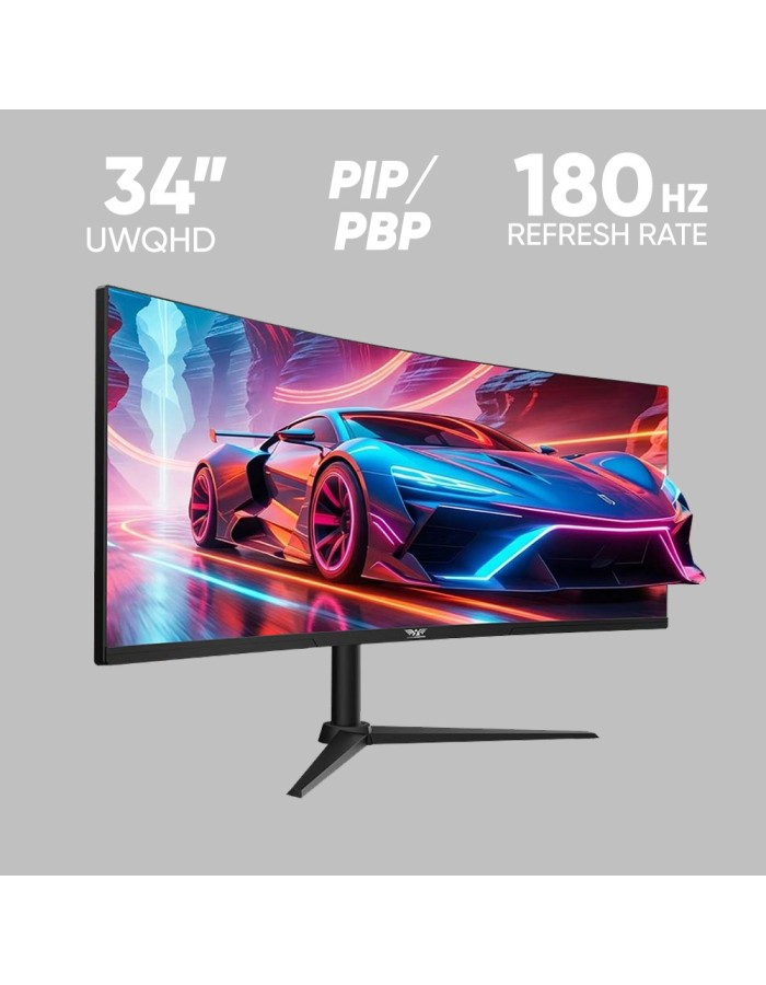 Armaggeddon Gaming Monitor 34'' Curved 3.5K 180Hz 1ms PIP/PBP 1800R PXP 34-Pro-C Black Armaggeddon Gaming Monitor 34'' Curved 3.5K 180Hz 1ms PIP/PBP 1800R PXP 34-Pro-C Black