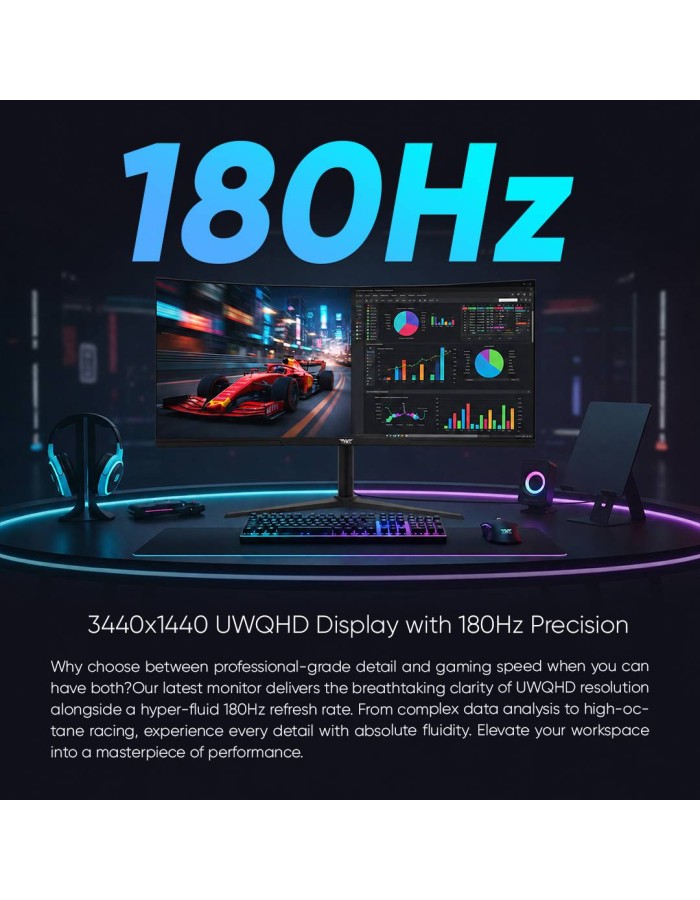 Armaggeddon Gaming Monitor 34'' Curved 3.5K 180Hz 1ms PIP/PBP 1800R PXP 34-Pro-C Black Armaggeddon Gaming Monitor 34'' Curved 3.5K 180Hz 1ms PIP/PBP 1800R PXP 34-Pro-C Black