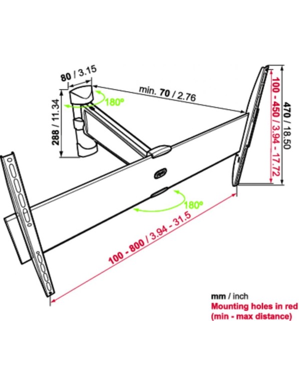 Vogels Physix PHW300L LCD Wall Support 42'' to 65'' Vogels Physix PHW300L LCD Wall Support 42'' to 65''