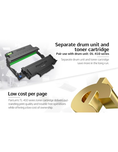 Pantum Toner Cartridge TL-410 1500 Pages Pantum Toner Cartridge TL-410 1500 Pages