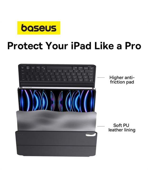 Baseus IT Bluetooth Keyboard with Magnetic Case iPad 12.9'' Cluster Black Baseus IT Bluetooth Keyboard with Magnetic Case iPad 12.9'' Cluster Black