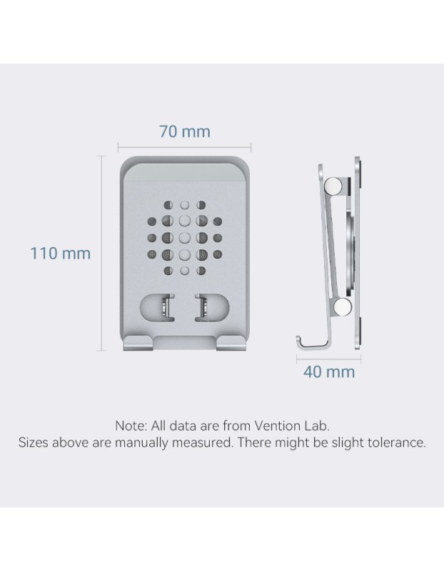 Vention MA Stand Rotatable & Foldable for Phone/Tablet Aluminium Grey KSDH0