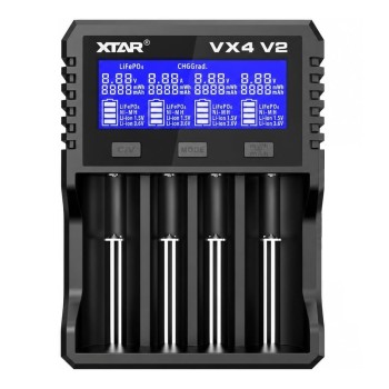 XTAR VX4 V2 Ultra Fast Charger & Tester 3A for Lithium/LiFe-Po4/NIMH Batteries