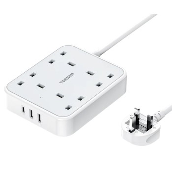 Tessan TS-202-C 4-Gang AC Extension 2m 13A with 2x USBA 1x USBC 15W