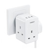 Tessan TS-227-PD 3-Gang 13A AC Plug Through with 2x USBA & 1x USBC 20W Tessan TS-227-PD 3-Gang 13A AC Plug Through with 2x USBA & 1x USBC 20W