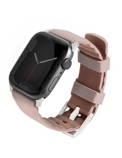 Uniq Linus Apple Watch Series 4/5/6/7/8/SE/SE2 strap 38/40/41mm. Airosoft Silicone pink/blush pink Uniq Linus Apple Watch Series 4/5/6/7/8/SE/SE2 strap 38/40/41mm. Airosoft Silicone pink/blush pink