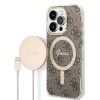 Set Guess GUBPP14LH4EACSW Case+ Charger iPhone 14 Pro 6.1" brown/brown hard case 4G Print MagSafe Set Guess GUBPP14LH4EACSW Case+ Charger iPhone 14 Pro 6.1" brown/brown hard case 4G Print MagSafe